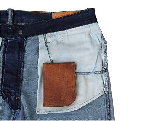 Saltrek Slim Front Pocket Wallet, Rugged Brown | Rfid Blocking | Minimalist Leather Billfold #TOP1