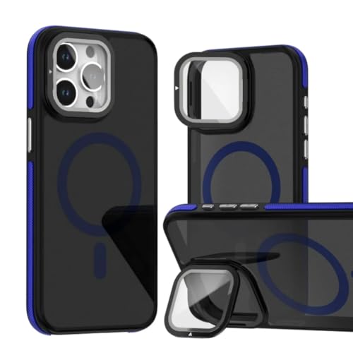 Étui de téléphone de luxe pliable pour iPhone 12 Pro Max bleu avec support