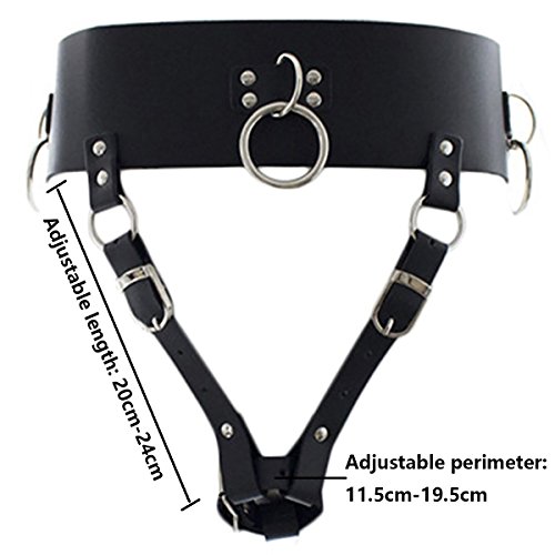 image for HAOWEI Vibrator Leather Constrained Forced Strap - Electric Waistband 