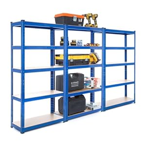 Racking Solutions Heavy Duty Garage Racking 3 Bay MEGA DEAL 175KG Per Shelf (1500mm H x 750mm W x 300mm D)