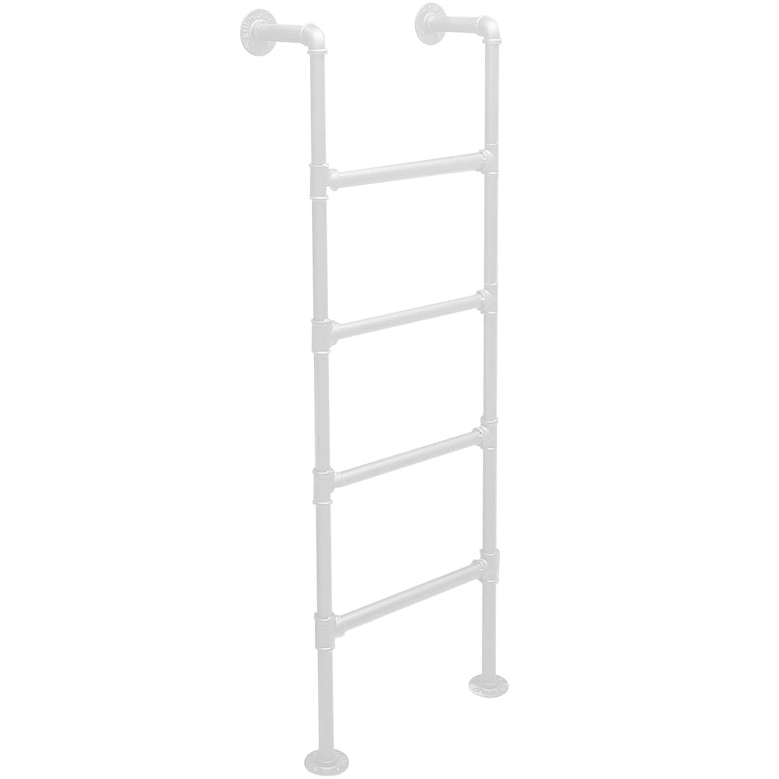 Échelle métallique murale blanche de 119 cm pour lits superposés et mezzanine