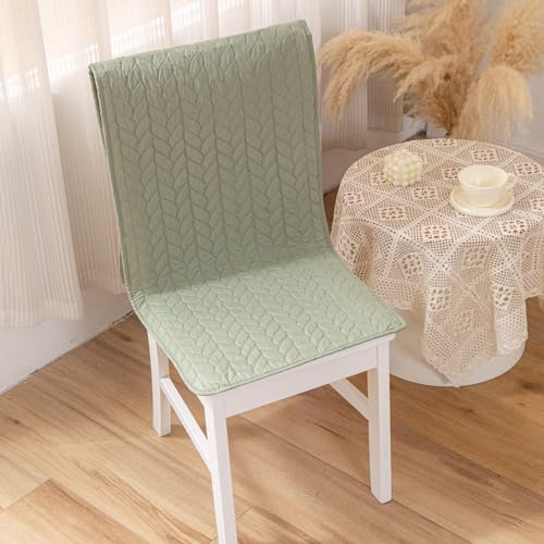 Image of HOMETHREADS Comfortable Chair Mat with Non-Slip Back - Universal Fit for Kitchen & Dining Chairs - Chair Protector Pad Clean-Cushioned & Stylish Design | (Mint Green, Pack of 1)
