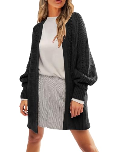 HDLTE Long Cardigan Sweaters for Women – Oversized Chunky Open Front Cardigans Cashmere Coat Jacket Trendy Fall Outfits 2024