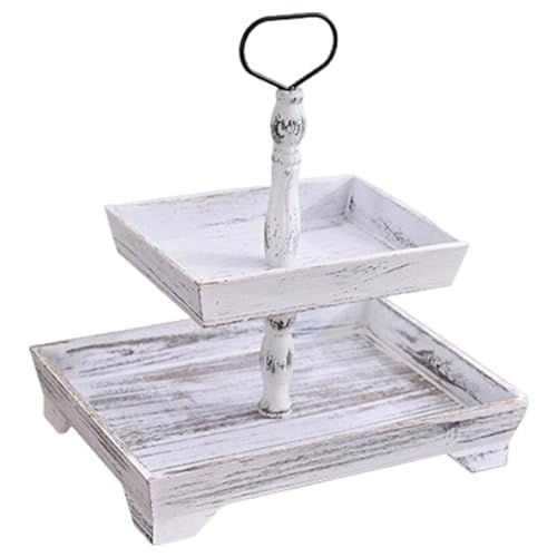 Support de plateau rectangulaire en bois rustique contre le désordre de table