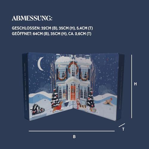 Wild&Seed Adventskalender für Hunde 25 natürliche Hundesnacks & Premium Leckerlis zu Weihnachten Getreidefrei, ohne Zusätze, hypoallergen Adventskalender Hund groß & klein, 1 Stück