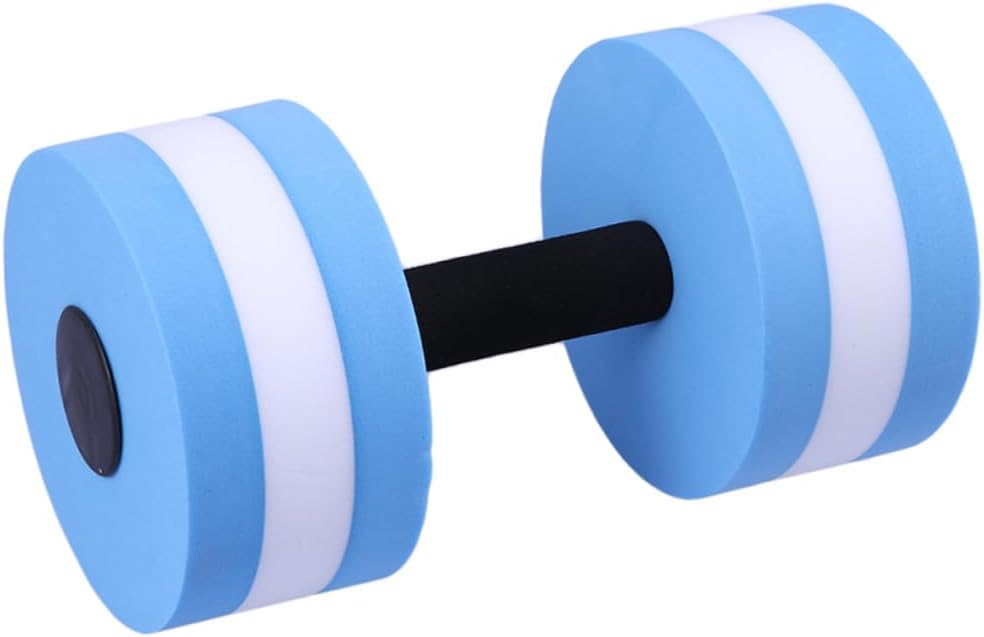 2Pcs Eva Floating Dumbbell Water Barbell for Aquatic Exercise Fitness Purple White Blue White for Pool Workouts Spa Activities