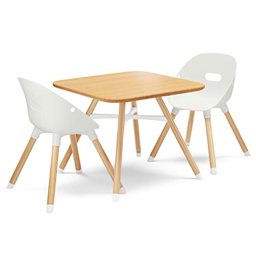 Lalo-The-Play-Kit-Kids-Table-and-Chairs-Set-with-Sustainably-Sourced-Wood-Kids-Table-Set-of-2-Non-Toxic-Bucket-Seat-Kids-Chairs-Safe-and-Comfortable-NaturalCoconut Lalo The Play Kit Kids Table and Chairs Set with Sustainably Sourced Wood Kids Table Set of 2 Non Toxic Bucket Seat Kids Chairs Safe and Comfortable NaturalCoconut