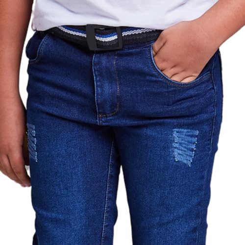 Calça Infantil Em Jeans e Sarja Menino 02 Ao 16 (12, Jeans Escura)