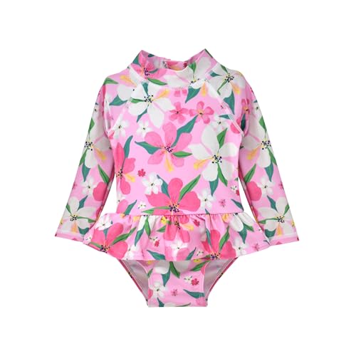 Image of Flap Happy Baby Girls' UPF 50+ Alissa Infant Ruffle Rash Guard Swimsuit