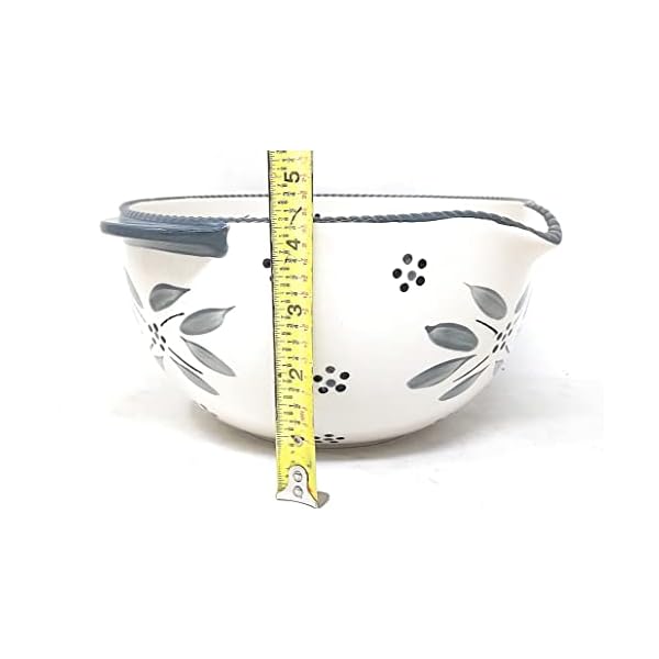 Temptations 2 Qt Mixing Bowl, Pour Spout, Tab Handles (Floral Lace