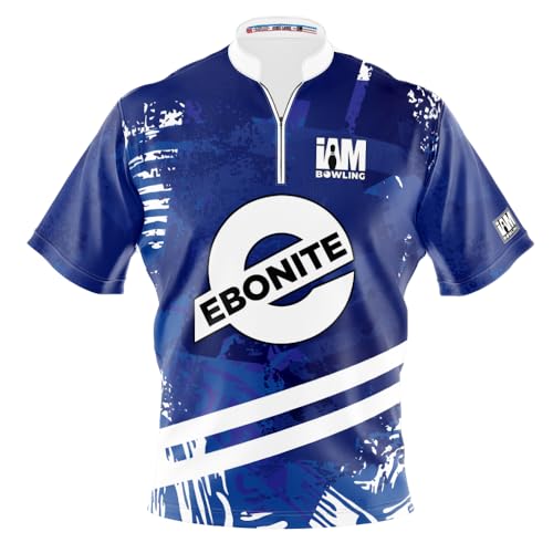 Logo Infusion I AM Bowling Jersey Short Sleeve Sash Collar 2234-EB Made in USA Ebonite (US, Alpha, XX-Large, Regular, Regular) Multicolored