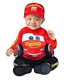 Spirit Halloween Cars Baby Lightning McQueen Costume, Officially licensed, Race Car Outfit, Disney Pixar Costume, Unisex Child, Size 6 TO 12 MONTHS Standard, Multicolor