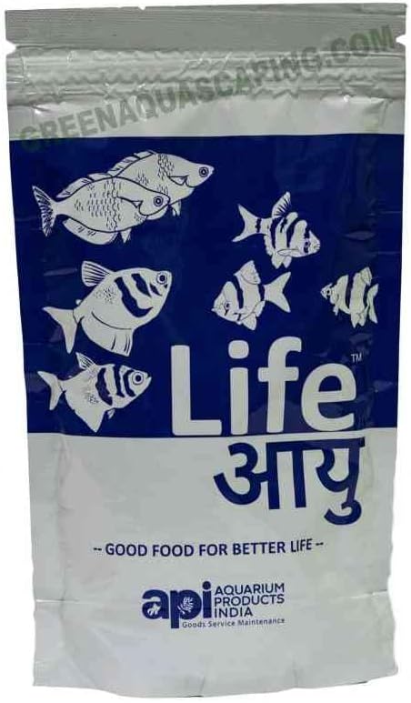 Life Aayu Pellet Fish Food for Freshwater Fishes of All Life Stages (Medium, Pack of 1)