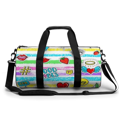 Sac gym oeil fraise lèvre compact de 45cm pour ranger toutes vos affaires
