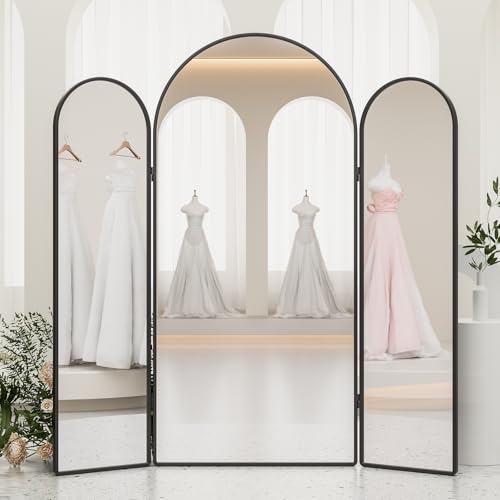 3 Way Arched Full Length Mirror Free Standing, 71