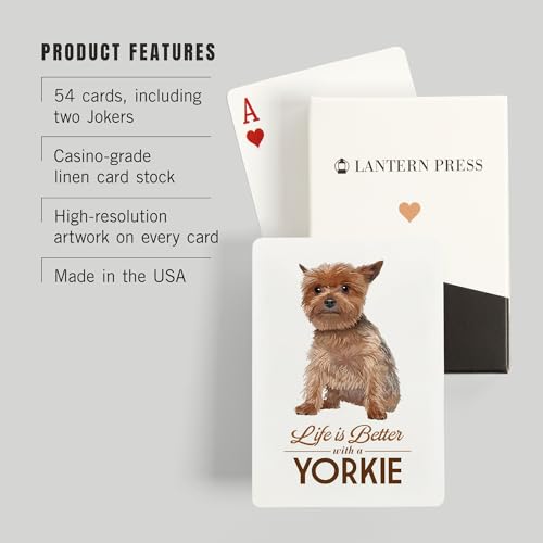 52 Naipes de Póker Yorkie, Fondo Blanco miniatura 3