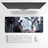 ⭐ Rutschfeste Gummiunterseite: Die Unterseite des Mauspads besteht aus rutschfestem Naturkautschuk. Es lässt sich fest auf dem Tisch befestigen, sodass es nicht verrutscht. Genießen Sie komfortable Maus- oder Tastatursteuerung beim Arbeiten oder Spielen.