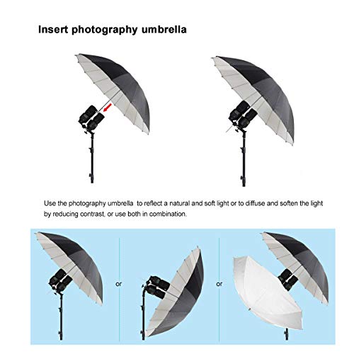 Aodelan Camera Flash Stand Speedlite Light Bracket With 4 Speedlite Mount 4 Umbrella Reflector Holders For Canon Nikon Fuji Olympus Panasonic Pentax Yongnuo Godox Flashes #TOP5