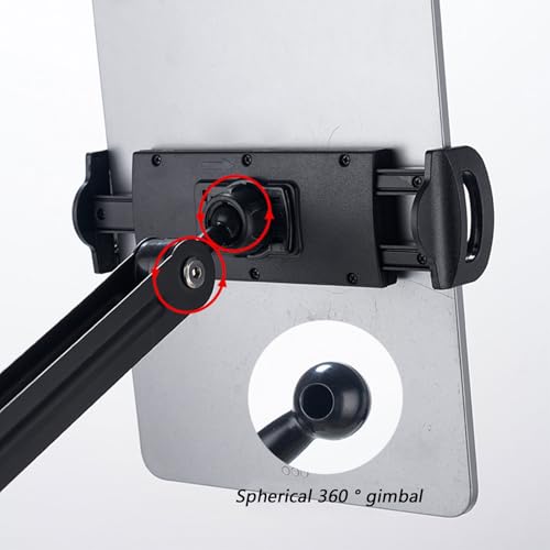 Soporte de pared plegable para tablet, base vertical con rotación y amortiguación de espacio 4