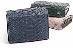 ★週末値下げ【激レア皮素材】エムピウ　ミッレフォッリエ　パイソン ネイビー 種類・カラー紹介】エムピウ ミッレフォッリエに藍染クロコダイル