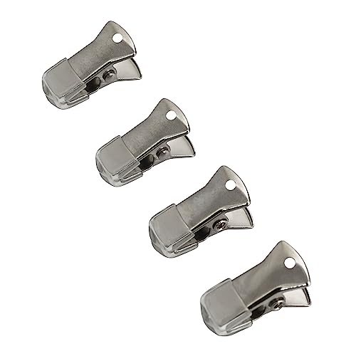 yyangz de clip de boca plana, 40 clips pequeños de metal, clips de bricolaje, clips antideslizantes para suéter, abrazaderas de cocodrilo, soportes para tarjetas de identificación, cordones,