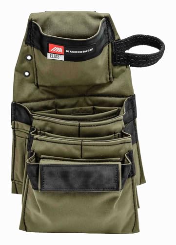 Diamondback Denali 2.0 Tool Belt System, Left Handed, Black, Large - Includes 6″ Diamondback Belt, Hammer & Flat Bar Holsters - Perfect for Carpenters, Framers & Remodelers - Versatile Tool Belts