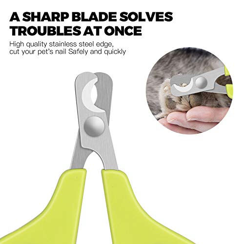 Jazzznap Cat Nail Clippers, Professional Claw Trimmer & Pet Nail Clippers For Cat, Puppies, Birds And Bunny Etc, Good Design With Non-Slip Handle #TOP1