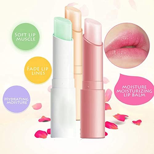 BEEXY 2 Pack Natural Fruity Flavored Moisturising Lip Balm, Long Lasting Crystal Lipsticks Lip Care Lip Plumper Chapstick for Dry Lips(Lemon & Strawberry Flavored