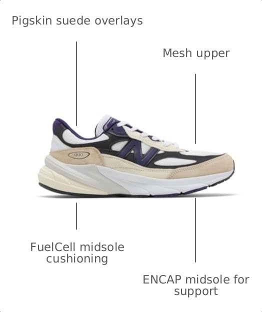 Image of USA-Made New Balance 990v6 in Black Plum