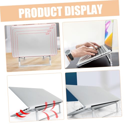 Soporte Plegable de Metal para Laptop OUNONA Plata miniatura 3