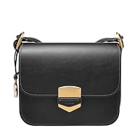 Fossil Women's Lennox Leather Crossbody Bag, ZB1924001, Black, One Size