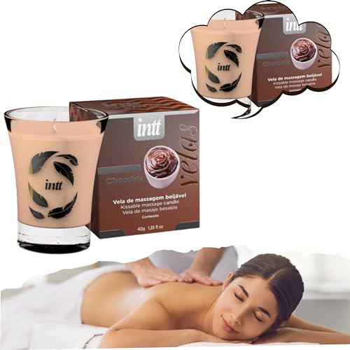 Vela Beijável Para Massagem Corporal Relaxante Hidratante Que não Queima A Pele Sabor Chocolate Intt