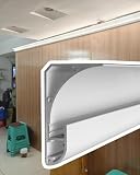 Canale per plafoniera a LED, cornice in alluminio con modanatura a corona, decorazione decorativa da parete, 5,8 m, decorazione moderna per la casa