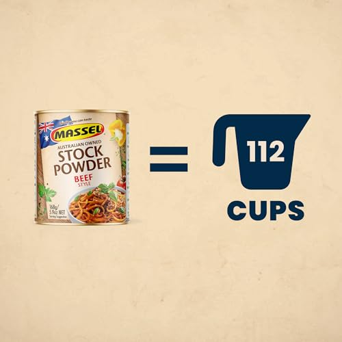 Massel, Stock Powder - No MSG, Gluten-Free, Beef Flavour - 168 grams, Pack of 1 Canned Soup Stock