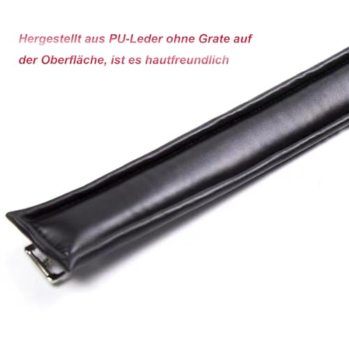 KUAIQI Unisex Halsband Leder,Ketten BDSM Sexspielzeug für Paare,Schwarz Halsband damen für sex Collar,SM Einstellbar Geschirrmit Leine, für Paar, Männer, Frau