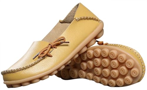 Image of Women's Leather Slipper Loafers Flat Shoes Slip-Ons