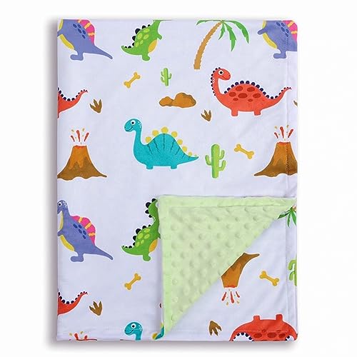 Image of Donsonny Baby Blanket Printed 30 x 40 Inch Toddler Blanket Dinosaur