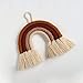EBINGMIMA Rainbow Wall Hanging, Woven Rainbow Wall Hanging, Rainbow Macrame Wall Hanging for Nursery and Home Decor (Brown)