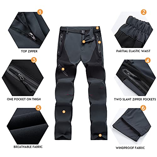 LUI SUI Pantalon de Marche en Plein air pour Hommes Pantalon de randonnée Respirant Coupe-Vent léger pour Le Printemps été Automne – vue 4