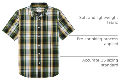 Image of Dubinik Mens Short Sleeve Button Down Shirts Soft Breathable Summer Vintage Regular Fit Lightweight Men's Casual Shirt