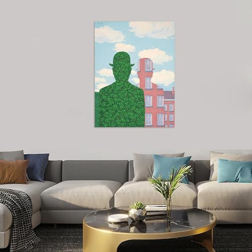 Tableau décoration murale salon Magritte impression toile 40x50