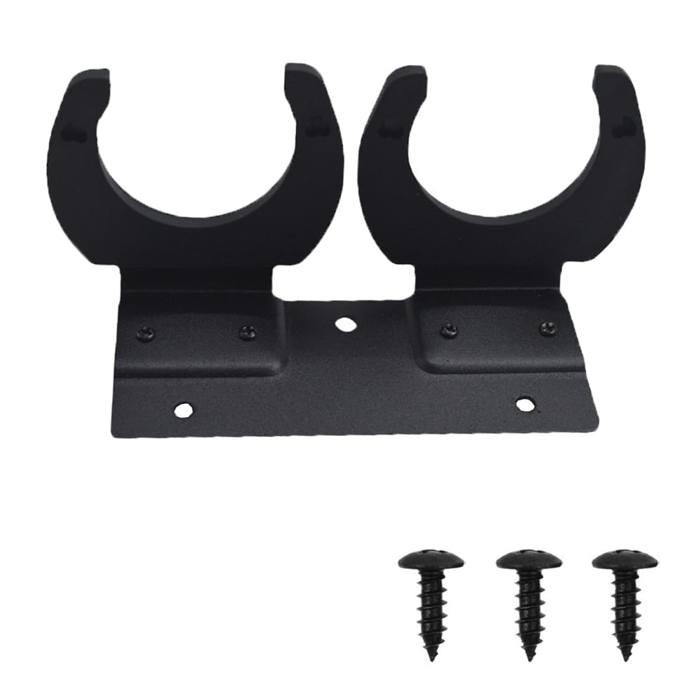 Microphone Holder, Wireless Microphone Wall Mount Stand Mic Clip Holder with Screws, Black
