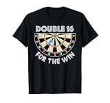 Double 16 For The Win Darts Board Player Winning Score T-Shirt