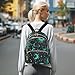 ALAZA Teal Blue Sun Moon and Stars Mini Backpack Purse for Women Travel Bag Lightweight Shoulder Bag Fashion Daypack