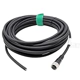 HangTon M12 A-Coded 5 pin Female Actuator Sensor Electrical Cable to Open for Industrial Control Automation, Network, CANopen, IO Link, Profibus 3m