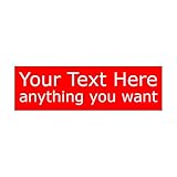 Custom Bumper Sticker WYCO Products Customizable Bumper Sticker (2.5"x8.3", Red)