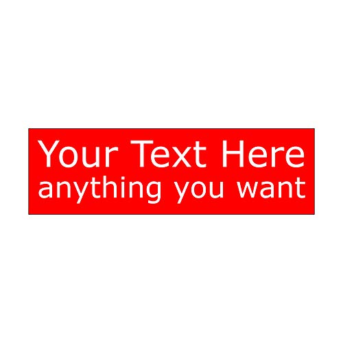 Custom Bumper Sticker Wyco Products Customizable Bumper Sticker (2.5"X8.3", Red) #TOP21