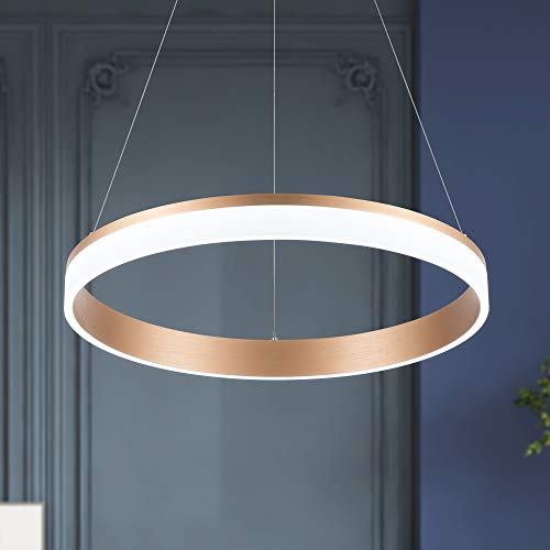 Product Deal WELAKI LED Chandelier 1-Ring Dimmable 6000k 2160lm Adjustable Pendant Lighting for Dining Room Kitchen Island Living Room Bedroom Office Restaurant Golden 36W Free Shipping 🛒 WELAKI LED Chandelier 1-Ring Dimmable 6000k 2160lm Adjustable Pendant Lighting for Dining Room Kitchen Island Living Room Bedroom Office Restaurant Golden 36W