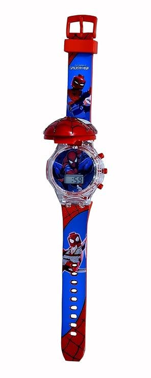 Image of Acnos Kids Edition Digital Watch - Spiderman, Captain America, Ironman, Ben10, Hulk - Disco LED Musical Watch for Boys and Girls