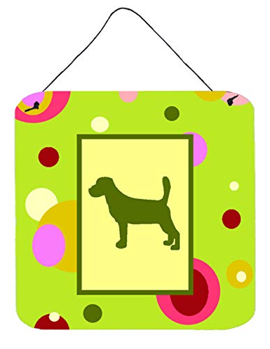Caroline's Treasures CK1012DS66 Basset Hound Wall or Door Hanging Prints Aluminum Metal Sign Kitchen Wall Bar Bathroom Plaque Home Decor, 6x6, Multicolor